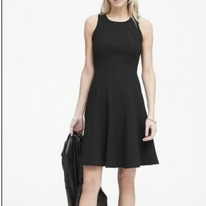 Banana Republic fit n flare black dress size 8